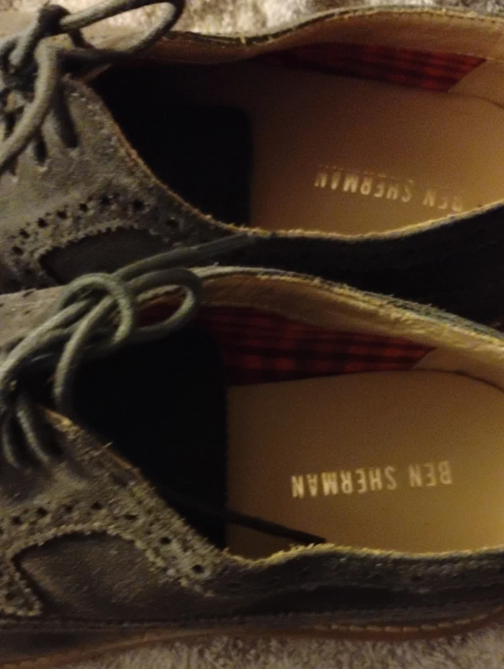 Ben Sherman Brown Suede Wingtip Derbys